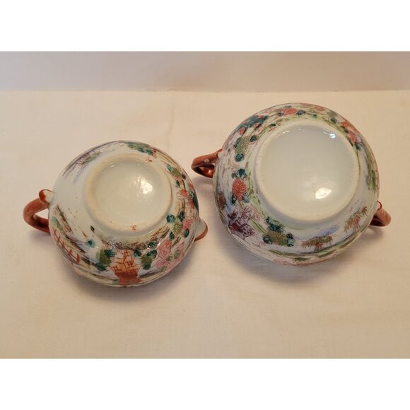 Vintage Japanese Porcelain Chocolate Coffee Pot W Creamer & Sugar Bowl Set Handp - Picture 9 of 13